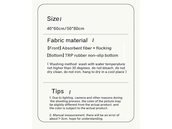 Bath Mat Rugs, Super Absorbent Floor Mat