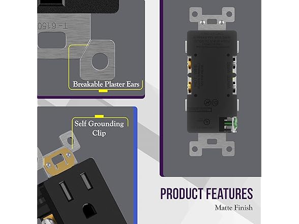 ENERLITES Matte Black Decorator