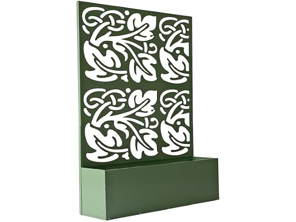 Oakland Living 6 ft. X 4 ft. Green Metal Privacy Screen