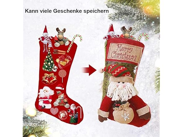 WayoM Set of 3 Christmas Stocking
