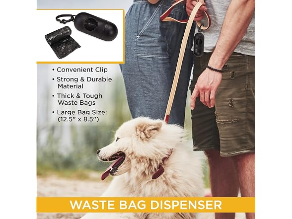 Pets First Durable Poop Bag Dispenser and Lea