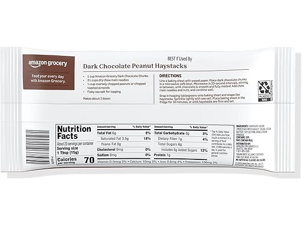 Amazon Grocery Dark Chocolate Chunks 12o