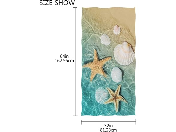 Vdsrup Beach Seashell Starfish Bath Towels Oc