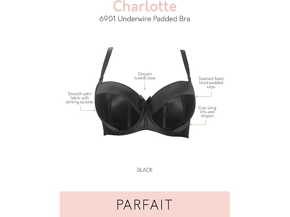 Parfait Women (38F) Charlotte Full Bra-Black-38F