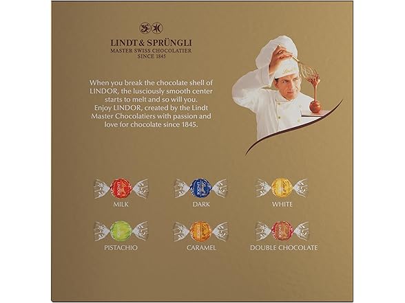 Lindt LINDOR Assorted Truffles Box 90ct