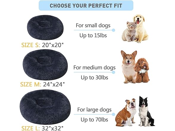 BinetGo Dog Bed Calming Cat and Dog Bed