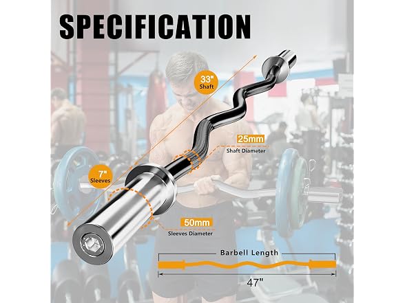 Olympic Barbell EZ Bar Curl Bar