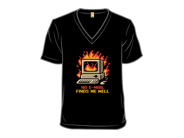 Pixel Email Fire Computer