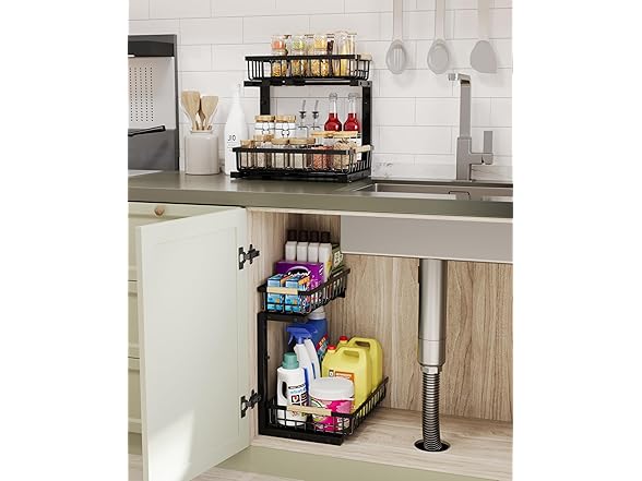 Under Sink Organizer Storage for Families 2 PK