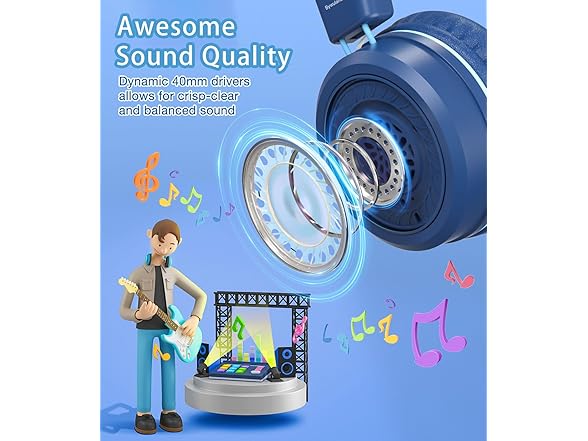 Bywulanda Kids Headphones with LED Lights