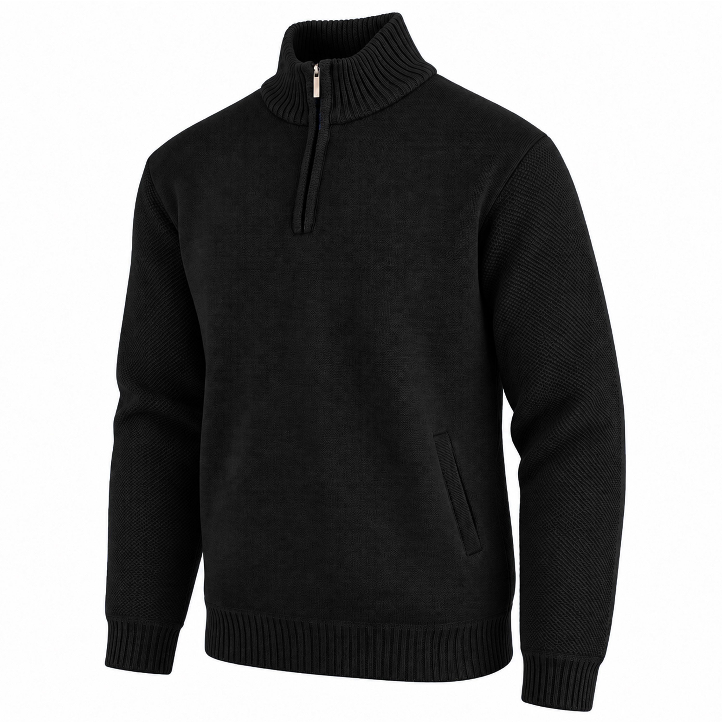 3Pk Mens Fleece Quarter Zip Sweaters - Gallery 28