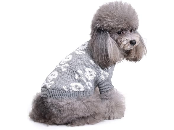 S-Lifeeling Skull Dog Sweater Holiday Hallow