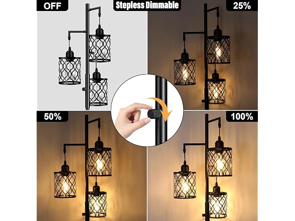 ROTTOGOON Dimmable Farmhouse Floor Lamp