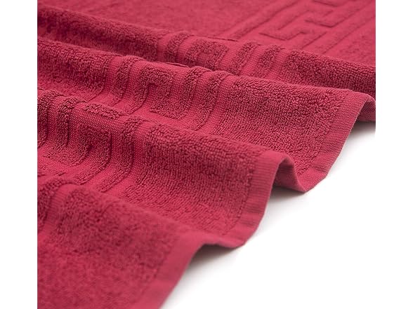 Pleasant Home 4 Pack Bath Towels Set, Greek Key