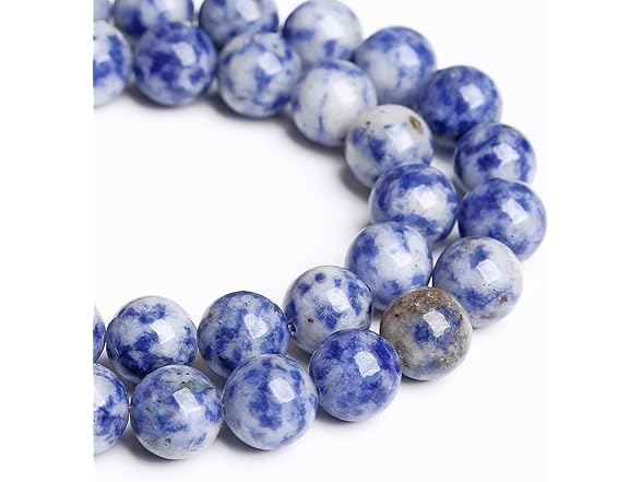 jiejinyu 8MM 45PCS Sodalite Natural Stone Spacer