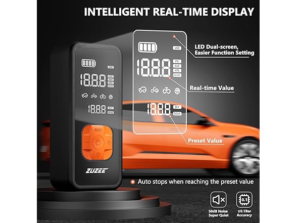 Zuzee Zuzee Tire Inflator Portable Air Compressor