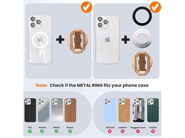 4-in-1 Rose Gold Magsafe Phone Grip