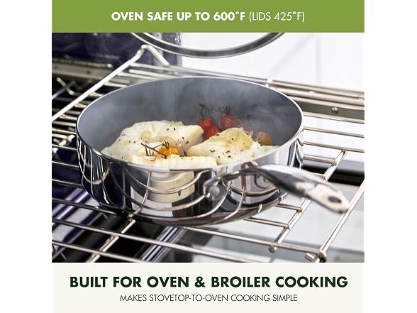 GreenPan Valencia Pro Tri-Ply Coated Stainless Steel 9 Piece Set