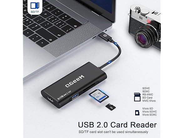 QGeeM USB-C 7-in-1 Dongle