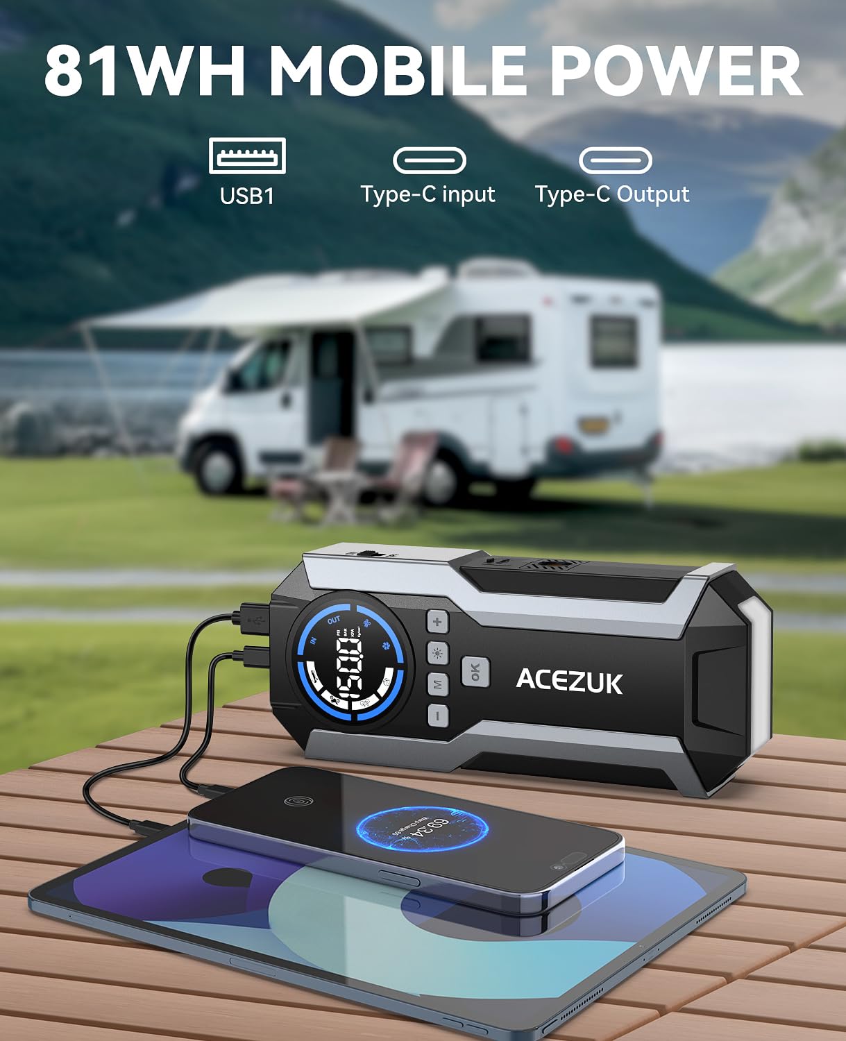 ACEZUK 8000A Jump Starter w/ Air Compressor - Gallery 10