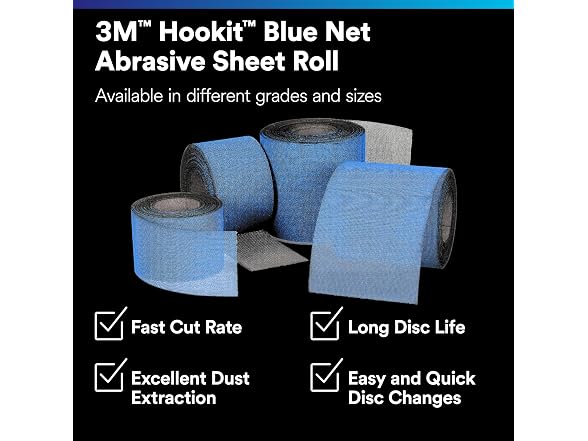 3M Hookit Blue Net Abrasive Roll 150+