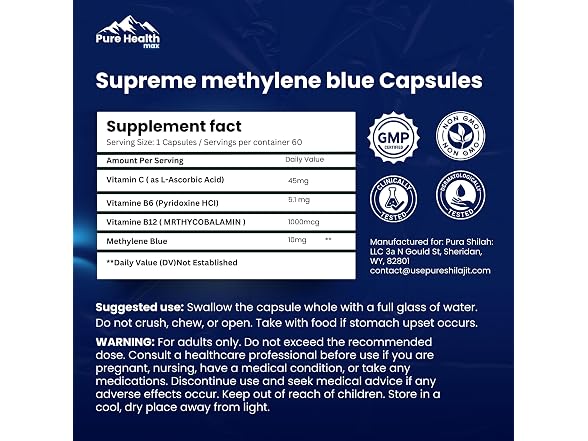 Supreme Methylene Blue Capsules Pharmaceutical