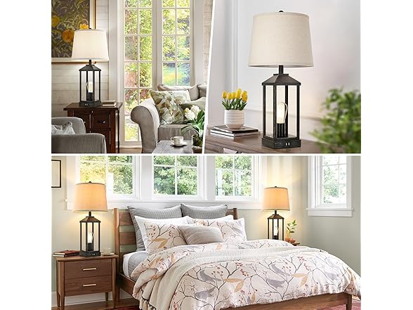 Brightever 28" Farmhouse Table Lamps Set of 2