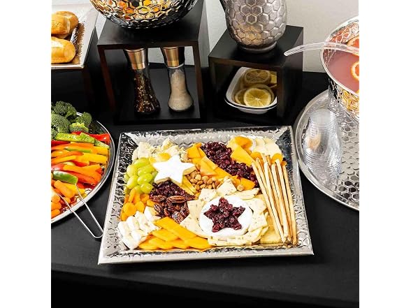 TableCraft 12844 Hive Collection Square Serving Tray