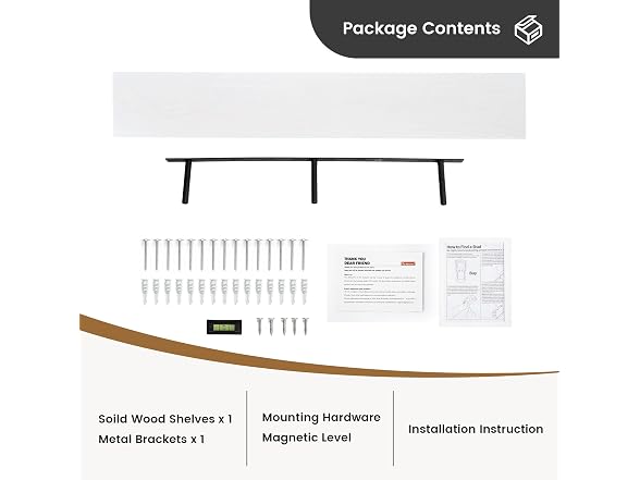 48 Inch Floating Shelves for Wall, Deep