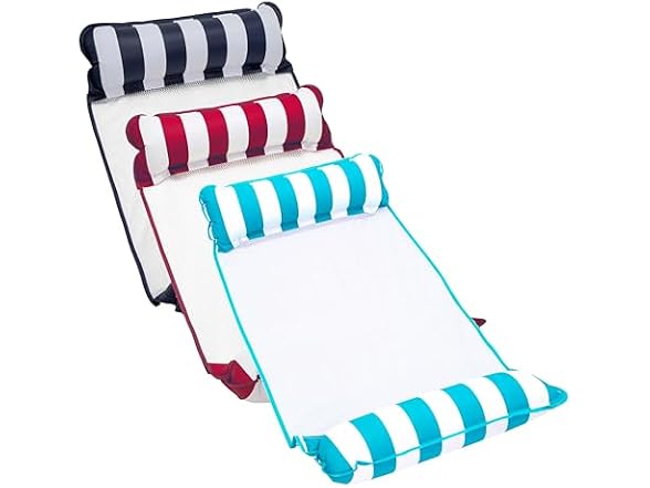 Aqua Monterey Hammock Pool Float - Three Pack
