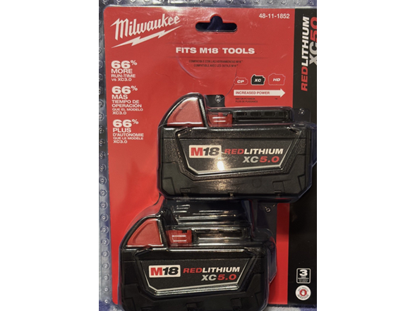 Milwaukee 48-11-1852 M18 REDLITHIUM XC 5.0Ah 2pk