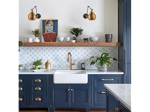 Black Gold Swing Arm Wall Sconce