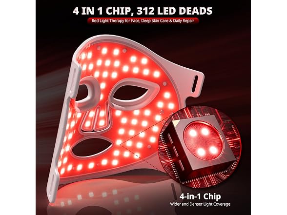 Wireless LED Red Light Therapy Mask