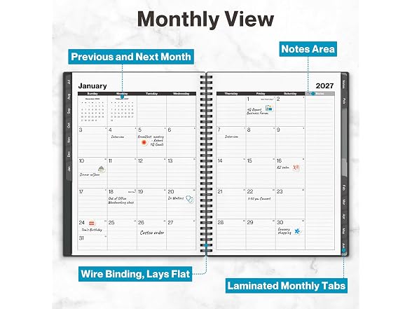 Dunwell Planner 2026-2027 8.5x11, July 2026 to Co