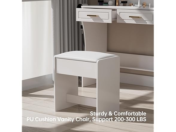 Homesflex Modern White Makeup Vanity Desk