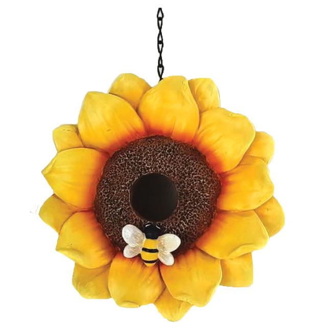 9.5" Sunflower Birdhouse Brown - Gallery 2