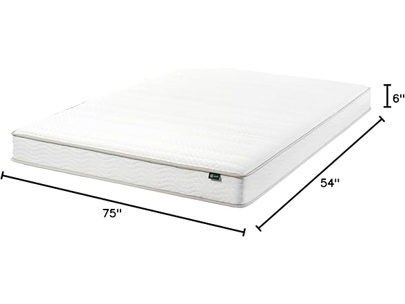 ZINUS 6" Foam and Spring Hybrid Full Mattress
