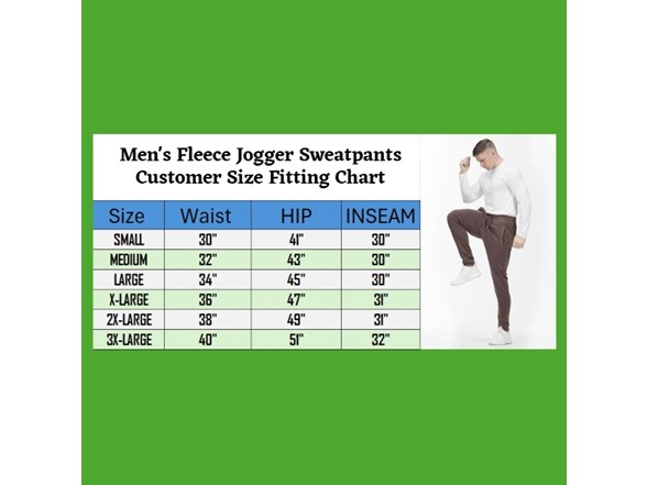 (3Pk) Men's Fleece Lined Joggers (S-3XL)