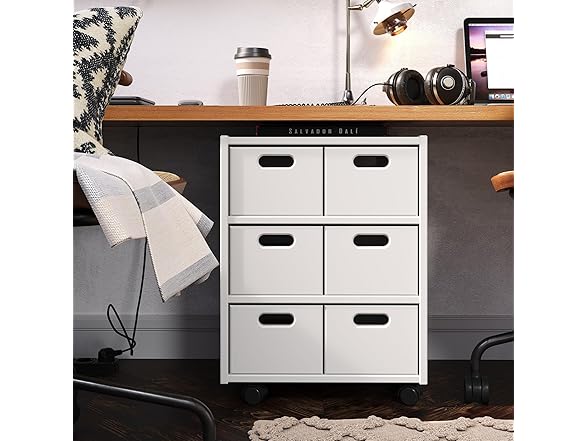 Jela Solid Wood Roll Cart Cubby