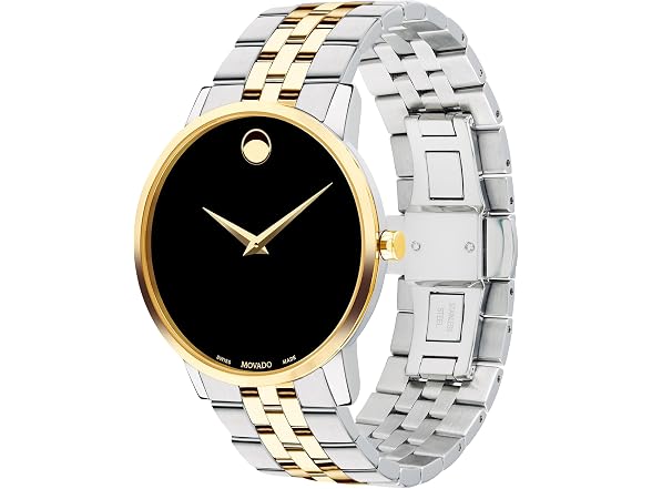 Movado Museum Classic Black Dial Two-tone Men's