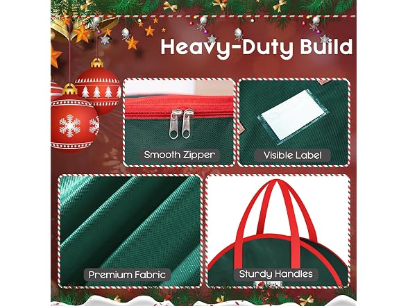Criusia 2-Pack Wreath Storage Bag 36in