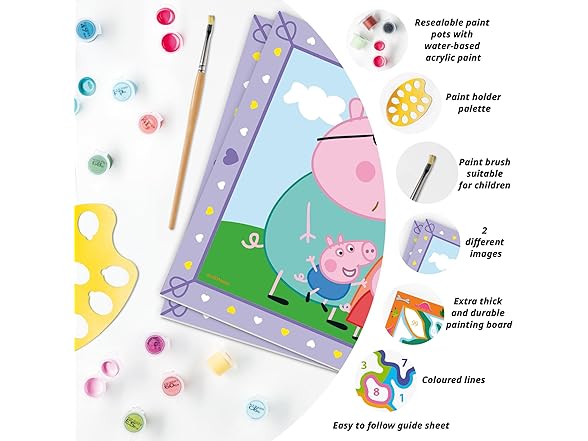 Peppa Pig Paint by Numbers Kit for Children