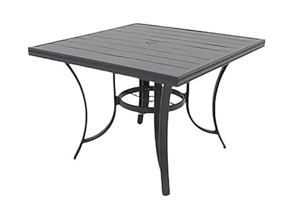 Four Seasons Courtyard Palermo Aluminum Slat Top Patio Bistro Table
