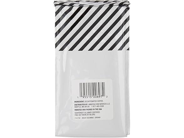 1CT Amazon Fresh Decaf Colombia Ground Coffee, Medium Roast