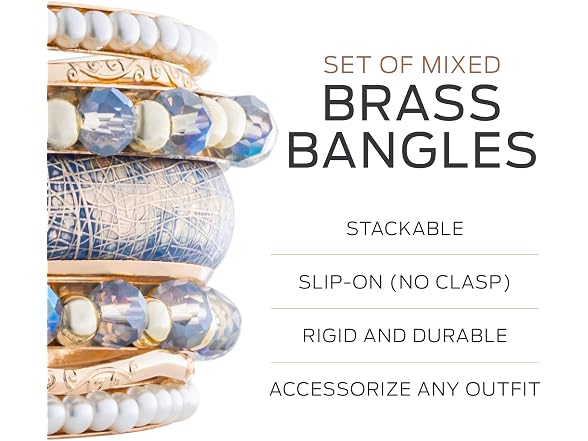 Sparkling Gems Bangles - 7PC Bangle Bracelets