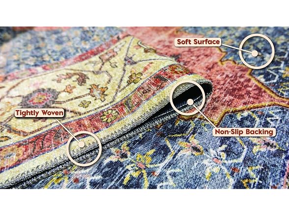 L'Baiet Sasha Coral Distressed 8x10 Area Rug