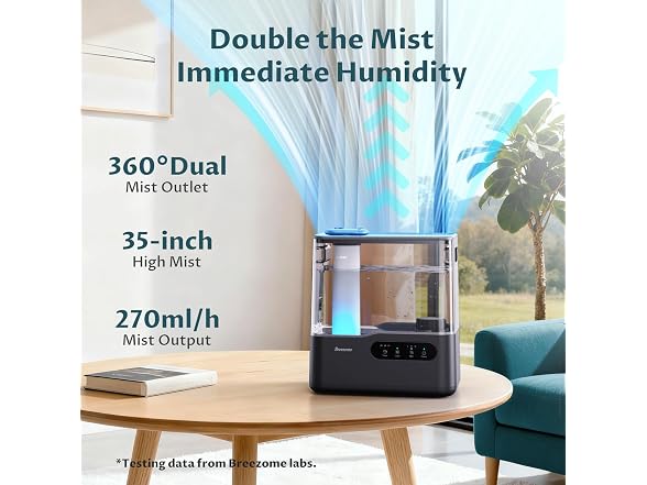 BREEZOME BREEZOME 5L Humidifiers for Bedroom Larg