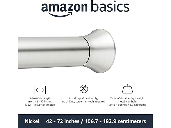 Amazon Basics Easy-Install Shower Rod