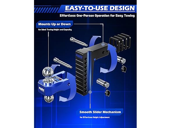Orion Motor Tech Adjustable Trailer Hitch