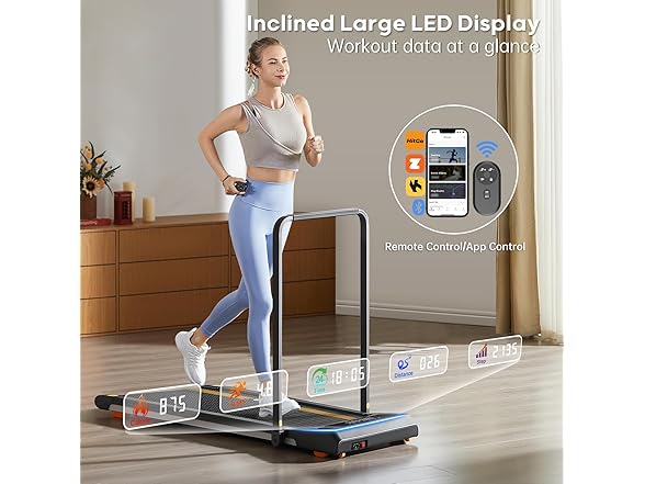 HitGo 2-in-1 Under Desk Treadmill with Foldable Handle